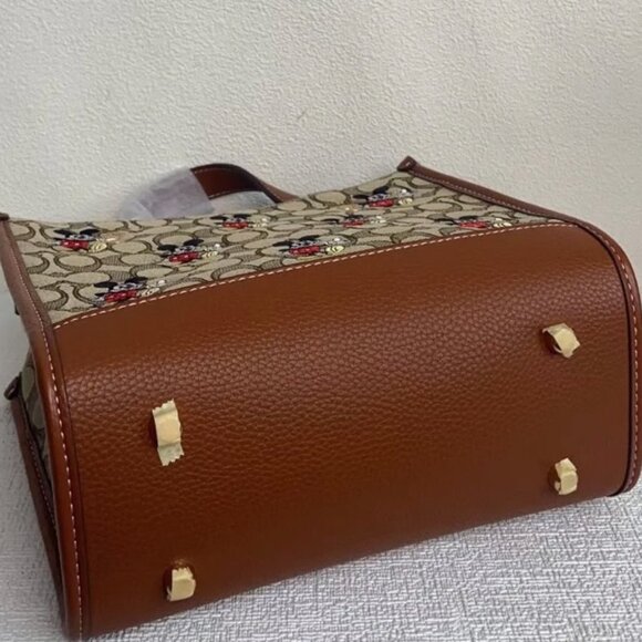 Disney X Coach Dempsey Carryall In Signature Jacquard With Mickey Mouse Print - Picture 7 of 7